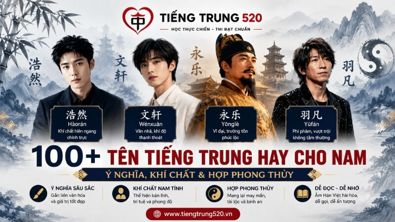 Tên Tiếng Trung Hay Cho Nam Ý Nghĩa