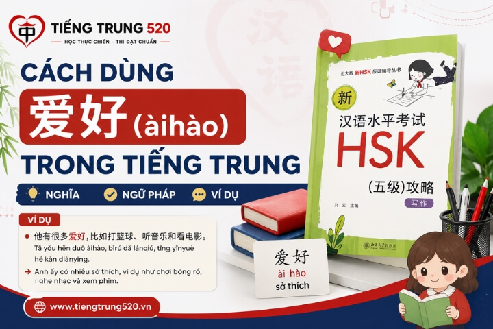 Cách dùng 爱好 (àihào) trong tiếng Trung: Nghĩa, ngữ pháp và ví dụ 1 cach dung aihao tieng trung
