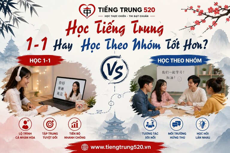 hoc tieng trung 1 1 hay hoc theo nhom tot hon