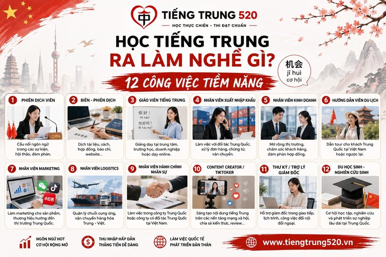 hoc tieng trung ra lam nghe gi