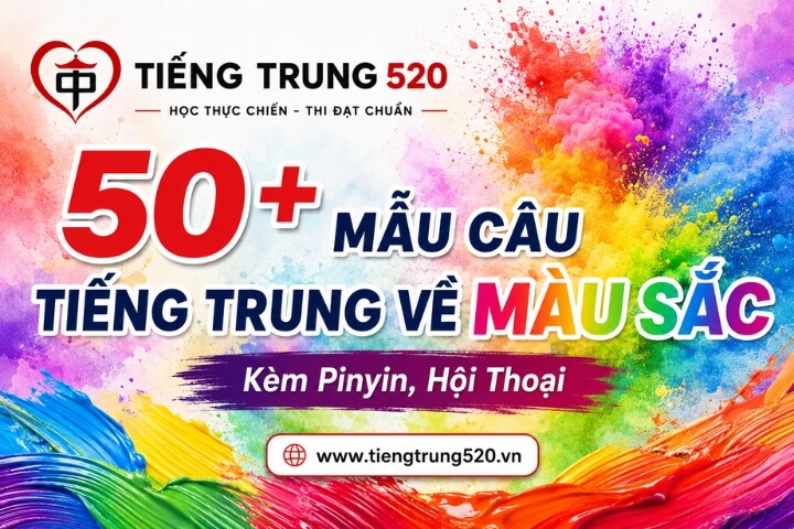 50+ Mẫu Câu Tiếng Trung Về Màu Sắc Kèm Pinyin, Hội Thoại 1 Mẫu Câu Tiếng Trung Về Màu Sắc Kèm Pinyin, Hội Thoại