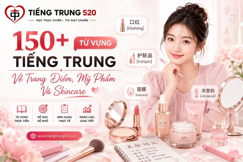 Từ Vựng Tiếng Trung Về Trang Điểm, Mỹ Phẩm Và Skincare