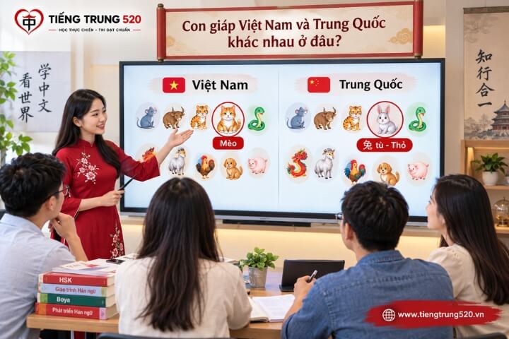 12 con giáp trong tiếng Trung: Tên gọi, Pinyin và cách hỏi tuổi 2 con giap trong tieng trung 3