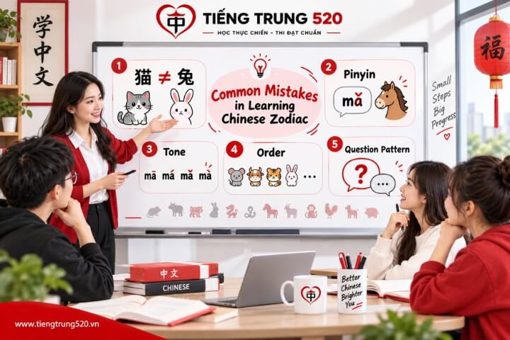12 con giáp trong tiếng Trung: Tên gọi, Pinyin và cách hỏi tuổi 6 con giap trong tieng trung 6