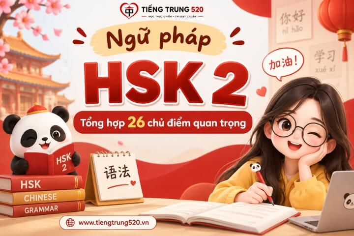 Ngữ pháp HSK 2: Tổng hợp 26 chủ điểm quan trọng 1 tong hop ngu phap hsk 2 26 chu diem