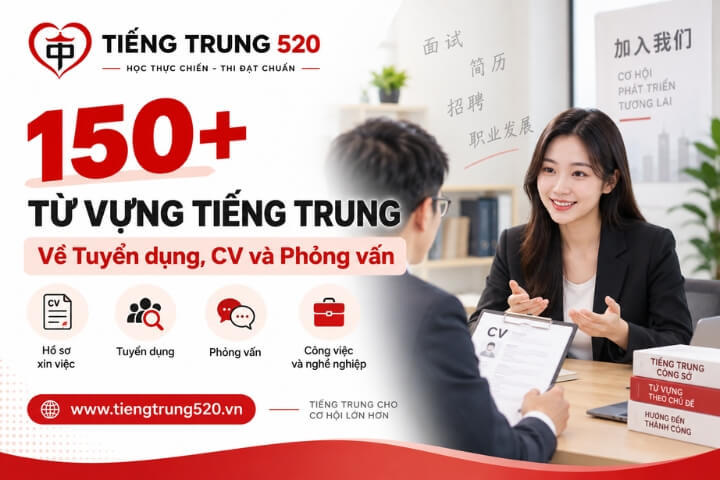 150+ Từ vựng tiếng Trung về Tuyển dụng, CV và Phỏng vấn 1 tu vung tieng trung ve tuyen dung